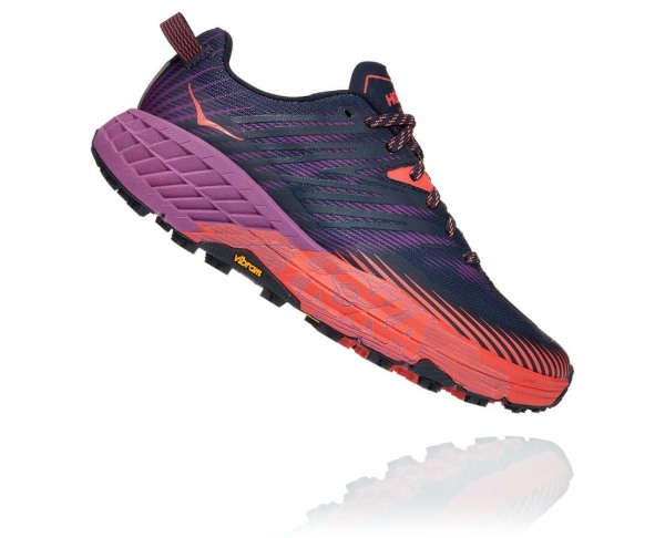 Hoka One One Speedgoat 4 Womens UK - Coral Trail Running Shoes - QVXKC7841